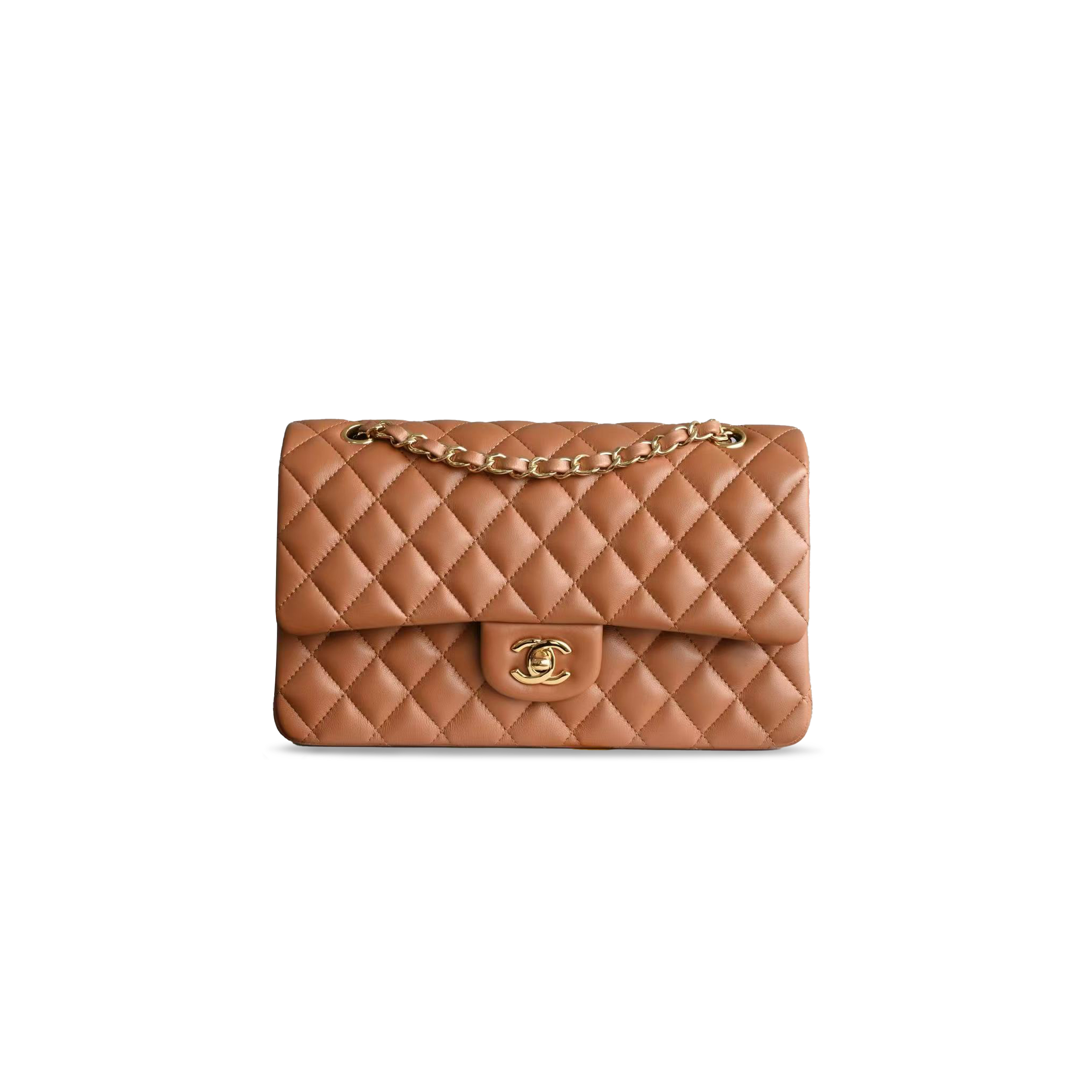 Ch*el master medium classic flap quilted lambskin a01112 (25*15*6cm)